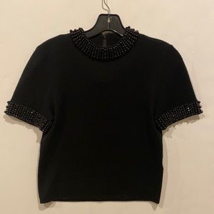 Black knit top